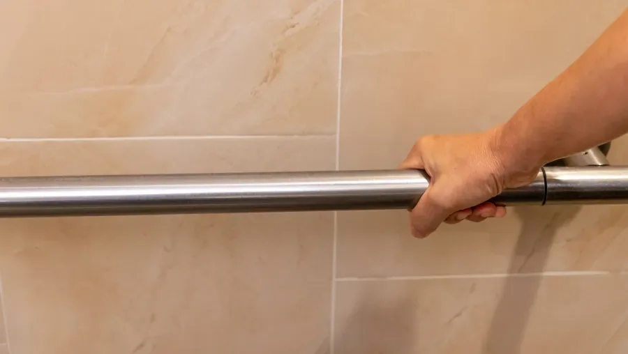 Stainless grab bar bathroom safety in Rockledge